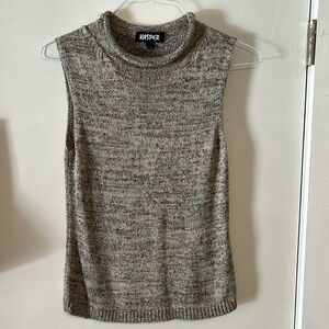 Roll neck sweater tank